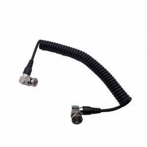 HD SDI Video Cable BNC Male Right To BNC Right Angle Plug Coaxial Spring Cable For Blackmagic Camera