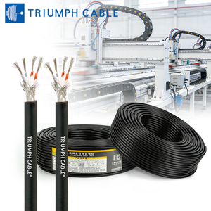 Custom High Flex Servo Cable Supplier Oil Resistant PUR Braid Shielding Data Cables Robotic Arm Cable Low Voltage Power Cable