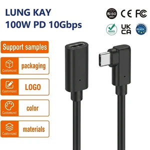 Type C Male To Female Cable 4K Video USB 3.1 Gen 2 100W 10Gbps Sync Data And Fast Charging USB C Extension Cable Extender Cord