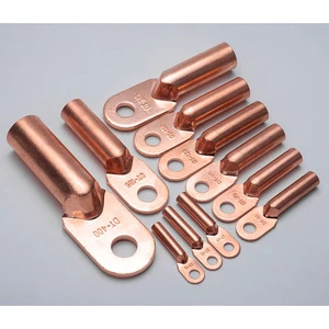 SC Type Wire Nose Terminal SC6 SC10 SC16 SC25 Bare Copper Battery Block Lugs Hole ID 6 8 10 12mm Crimp Wire Connector