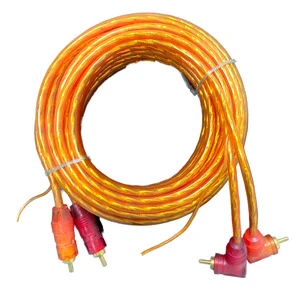 OEM Factory Professional Audio Car RCA Cable with 4 Connectors Cheap Rca Cable Price