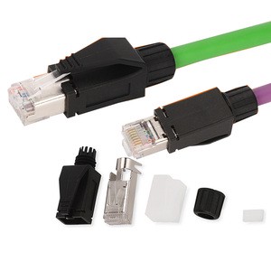 PUR TPE Jacket Outdoor Ethernet Cable M12 A-Coded Male to RJ45 Male 8-Pin Industrial Drag Chain PROFINET Patch Cable