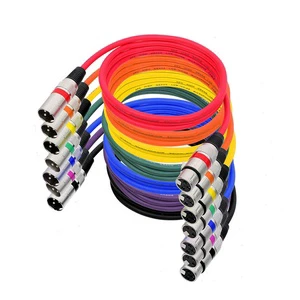 Multi-Color Microphone XLR Balanced Cannon Male to Female PVC Jacket Oxygen-free Copper Audio Cable for Mixer Stage Studio