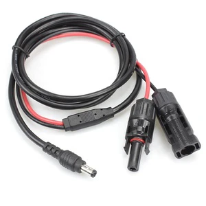 Custom Solar Panel Charging Cable Male Female to DC 5.5x2.1mm Male Connector with Weatherproof for Solar Battery Off-Grid System