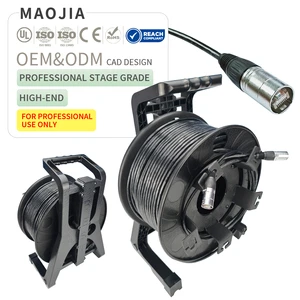 Rugged Cat6 EtherCON SFTP Ethernet PVC Cable Reel 80/100M Tactical Network Cable for Pro Audio Digital Mixers Stage Box 10Gbps