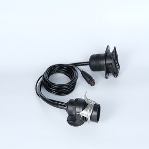 OEM/ODM Custom 7Pin Truck Trailer Spiral Cable Wiring Harness PVC Copper Core Waterproof Connector Y-Type Cable Assembly