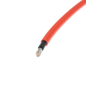 TUV Certificate DC1500V SOLAR CABLE PV1-F 1*6MM² BLACK PER METER
