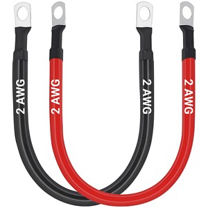 2awg Battery Cable 30CM Copper Battery Inverter Cables with 5/16
