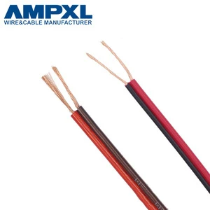 OEM 2 Core OFC Stage HIFI Audio Video Red and Black Transparent Copper Speaker Cable