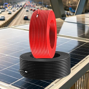 H1Z2Z2K Solar Cable 1500V EN50618 PV Wire in Red and Black for DC Photovoltaic Panel Connection Outdoor Installation