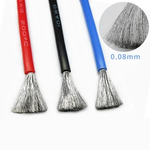 High Temperature Heat Resistant Tin Plated Copper Silicone Rubber Cable Wire 600V 12 AWG for Battery/Electronic Connection