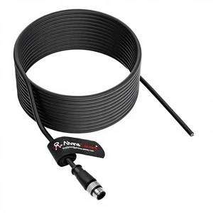 Cable Factory M12 A-Code 8 Pin Male Open End Power I/O Cable Cat6a High-Flex Shielded IP67 Weatherproof 10m Cognex Keyence