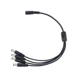 Dc5521 1 Female to 4 Male Plug Power Cord Distributor Four in One Extension Dc Power Cable