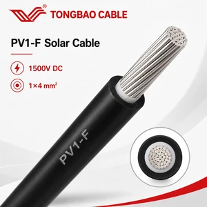 1.5kV DC Stranded Solar Photovoltaic Cable 4/6/10mm² UV Protection IP68 Waterproof PV Wire for Outdoor Building Industrial