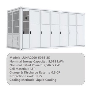 Huawe1 All in One 5015Kwh 5Mwh Lithium Battery Industrial Commercial Container BESS Hybrid Solar Battery Energy Storage System