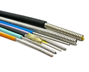 Indoor Simplex Armored Cable De Fibra Optica Cable Spiral Armored 2 4 6 8 12 Core 657A Fiber Cable