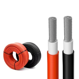 Solar Cable Copper XLPO Insulation 12 AWG 1.5kv Rated Voltage for Solar Panel 1x4mm