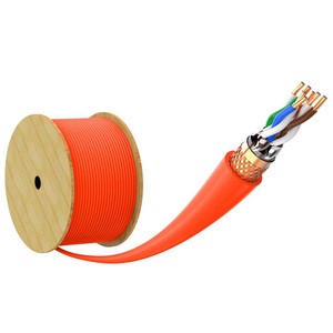 EXC Cat8 Industrial Ethernet Communication Cable 4X2 Installation Customizable Length PVC Jacketed Copper/CCA Solid Conductor