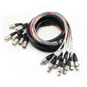 Professional 8CH XLR Snake Cable 5mts Male to Female Audio Connection Cord Heavy Duty Mixer Speaker Cable for Amplifier Stage