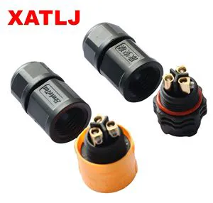 M19 High-Performance 3PIN Male Female IP67 Waterproof Solar Power System Cable Connector Quick Lock Outdoor Stage Lighting Power