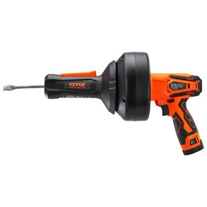 12V Electric Drain Snake 25FT Cordless Plumbing 3/4