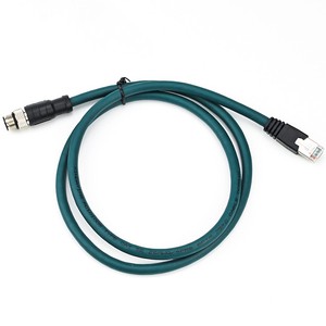M12 RJ45 Industrial Gigabit Ethernet Male-Male PVC Jacket High Flexible Shielded Waterproof Network Cable with Lifetime Warranty
