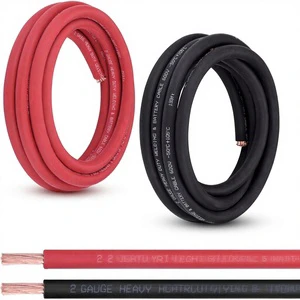2 Gauge 2 AWG Stranded Copper 600V Welding Battery Cable Solar Power Electrical DC Wire for Automotive/Solar/Generator