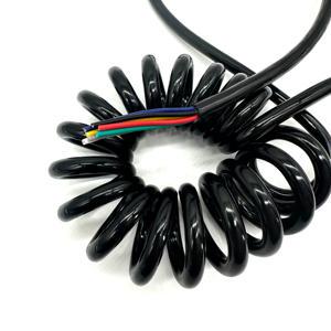 2/3/4/5/6 Core PVC Insulated Copper Coiled Power Extension Cable Spring Spiral Cable Rated for Building & Heating Applications