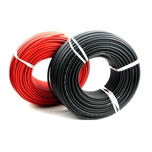 High Quality Red Tuv 4mm 6mm Solar Cable Pv Electrical Wire Power Cable for Solar Panel