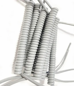Customized Size Glossy Copper Core PU Spring Wire Power Cord Spiral Cable Wire for Electrical Equipment Wires Cables & Cabl