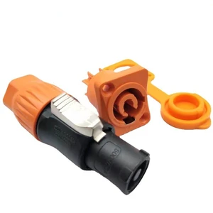 20A Waterproof WAC3FCA Plastic Power Cable AC Powercon Connector for LED Display/ Stage Light/ Audio Equipment
