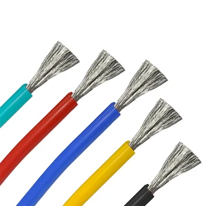 High Flexible Tinned Copper Silicone Wire 2AWG 4AWG 6AWG 8AWG 10AWG 12AWG 16AWG 18AWG 20AWG 22AWG 24AWG for Battery Cable Solar