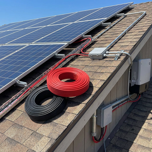 YueHua PV1-F 4mm XLPE Insulated Copper-Plated Silver PV Solar Cable with XLPO Jacket for Approved DC 0.6kV IP65