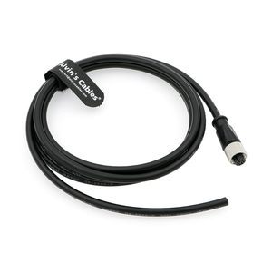 Ethernet Cable M12 A-Code 4 Pin Female Flying Lead Connector PVC Waterproof Shielded Industrial Network Sensor Pure Cables