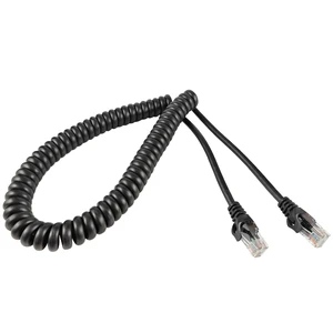 Custom Rj45 Cat6 Spiral Cable Coiled Ethernet Spring Cable Network Patch Cord Rj45 Coiled Cable Rj45 to Rj45 Spiral Cable