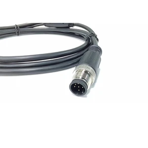 M12 Circular Connector Cable with DC Connector IP67 Waterproof Industrial Sensor Wiring Harness for Automation Equipment