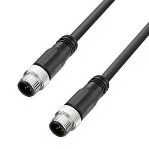 Industrial Power M12 A-Coded 5-Pin Copper Cable Male Open Wire Connection for Sensor/Actuator PLC I/O