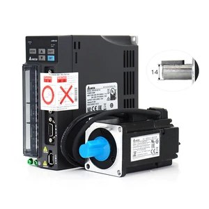 WaveTopSign Delta 200W AC Servo Motor Driver Kits 0.64N.m 1.55A 3000rpm B2 Series ASD-B2-0221-B+ECMA-C20602RS with 3m Cable