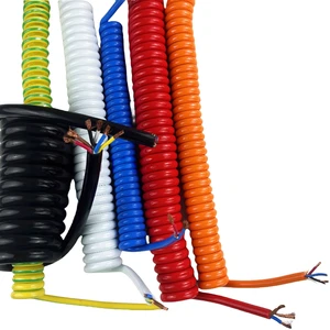 High Quality Custom 13AWG Pure Copper PE Insulated Spiral Electrical Wires Multi-Core Coil Cable for Power Use