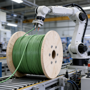 Industrial Robot Cable High Flexible PUR Jacket 4 Core Shielded Signal Cable Oil Chemical Resistant for Harsh Environment