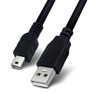 Data Charging 5Pin Mini B USB 2.0 Male Cable for GoPro for Controller MP3 Player Dash Camera GPS Printer PVC