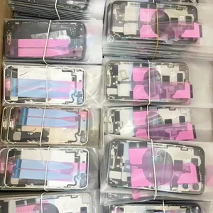 Original Quality Battery Cover New Glass Housing and Flex Cables for iPhone 12 Pro & 12 Pro Max with Logo and Bar Design