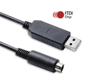 FTDI USB Mitsubishi Q Series PLC Programming Cable FT231XS USB RS232 Serial to Mini Din 6-pin Cable Compatible with USB-QC30R2