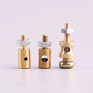 1.1 2.1mm Metal Servo Linkage Stopper Aperture Tie Rod Adjuster Copper Fast Regulator Pushrod Connector for RC Drone Accessories