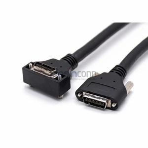 MDR To MDR 26Pin Black 1m Camera Link Cable Right Angle