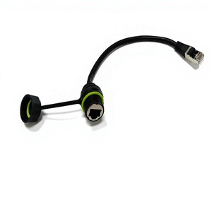 Industrial IP68 Waterproof RJ45 Cable, Shielded Panel Mount Ethernet Connector, Manufacturer OEM/ODM Custom Service.