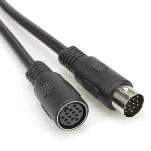 Custom DIN 13 Pin Male to Female Amplifier Cable with Shielded Signal Transmission for Stage Studio Car Audio OFC Copper Core