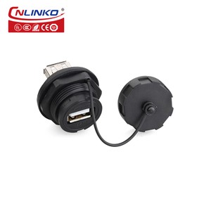 Cnlinko YU-USB2 IP68 Screw Lock Waterproof USB2.0 Connector Cable Assembly for Industrial Control Outdoor Communication Device
