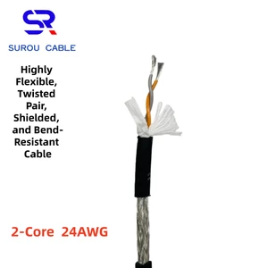 PMS 2464 24AWG 2-Core Highly Flexible Single Pair Twisted Shielded Signal Cable Encoder Cable Automation Equipment Cable