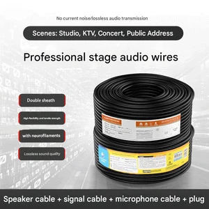 OEM ODM Band 100 Meter Audio Signal Cable Speaker Amplifier Audio Broadcast Microphone Connecting Wire Instrument Accessories